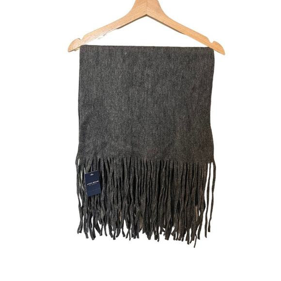 Lucky Brand Unisex Gray Fringed Winter Scarf - NEW WITH TAGS - MSRP $69.50 - Picture 2 of 7